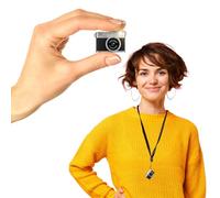 Easypix MiniPro XS1 • Real Digital Camera in Miniature Format • Stylish Retro Mini Camera for Photos and Videos • With Display • Includes Lanyard / Neck Strap and MicroSD Card