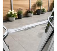 EASYREP Adjustable Door Holder Stay - Silicone Strap Grips Most Handle Shapes, Holds French & Patio Doors Open 26-42cm, No-Drill, Made in Britain - White