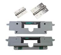 EASYREP Pro 2-in-1 Door Hinge Router Jig - Fits 76mm (3”) & 102mm (4”) Hinges - Dual Routing Template with Quick-Swap Insert 2mm & 3mm Depth Setters UK Made Carpentry Jig for Perfect Hinge Mortices