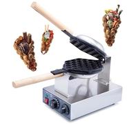 EASYROSE Commercial Bubble Waffle Maker - 180° Rotating, Non-Stick Coating, 1400W Professional Electric Egg Puff Cone Machine Hong Kong Style Kitchen