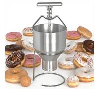 EASYROSE Commercial Donut Dispenser, 3-Litre Manual Batter Dispenser with Stand, 6-Size Adjustment Pancake Dispenser for Professional Donut Production
