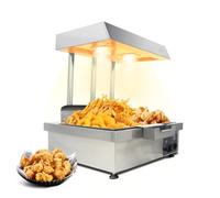 EASYROSE French Fry Warmer Commercial 30-85℃ Food Heat Lamp Food Warmer Light for Chips Churros Restaurant Buffet Kitchen, 1300W