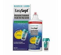 EasySept Peroxide Solution, 360ml - Contact Lens Solution with a simple One Step System for Disinfection of Soft Contact Lenses, Lens Case with Neutralising Disc Included, Suitable for Sensitive Eyes