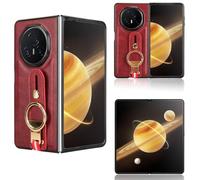 EasyShow Case for Honor Magic V3 Case Ultra-thin Dermatoglyph phone case, Honor Magic V3 Ring Wristband Case, Cover for Honor Magic V3-Red