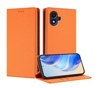 EasyShow Case for TCL K70 SE Case, Leather Wallet Book Flip Folio Stand View Compatible with TCL K70 SE Phone Cover Orange