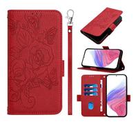 EasyShow Compatible with BLU G95 Wallet Case, Wallet Cover Magnetic Closure and Flip Stand Caser, 3D Vintage Phone Shell Cases Suitable for BLU G95-Red