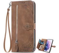 EasyShow Mobile Phone Case for HMD Skyline Wallet Case, HMD Skyline Wallet Magnetic Closure and Flip Stand Case, Embossed Pattern Cover for HMD Skyline-Brown