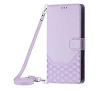 EasyShow Wallet Case for Coolpad Cool 40i, Honeycomb Flip Wallet Cover with Card Slots, Premium Magnetic PU Leather Compatible with Coolpad Cool 40i Light purple