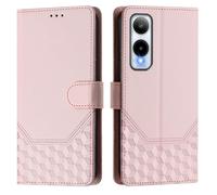 EasyShow Wallet Case for Cricket Debut S3, Honeycomb Flip Wallet Cover with Card Slots, Premium Magnetic PU Leather Compatible with Cricket Debut S3 Pink