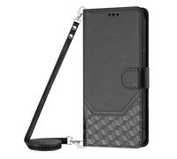 EasyShow Wallet Case for Cricket Magic 2, Honeycomb Flip Wallet Cover with Card Slots, Premium Magnetic PU Leather Compatible with Cricket Magic 2 Black