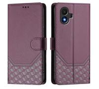 EasyShow Wallet Case for TCL K70 SE, Honeycomb Flip Wallet Cover with Card Slots, Premium Magnetic PU Leather Compatible with TCL K70 SE