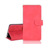 EasyShow Wallet Case for ZTE Blade A76 5G Case, Kickstand function and Card Slots with Magnetic Buckle Phone, Leather Phone Cases Compatible with ZTE Blade A76 5G-RR Rose red