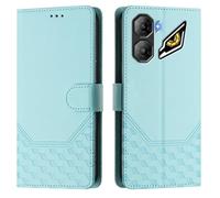 EasyShow Wallet Case for ZTE nubia Neo 3, Honeycomb Flip Wallet Cover with Card Slots, Premium Magnetic PU Leather Compatible with ZTE nubia Neo 3 Mint Green