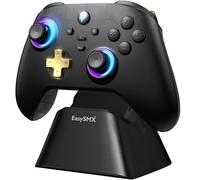 EasySMX PC Controller, Enhanced Wireless Bluetooth Pro Game Controller with Charging Dock/RGB Backlit/Hall Sensor,No Stick Drift No Dead Zone, Windows PC, Android, Steam, Switch, iOS