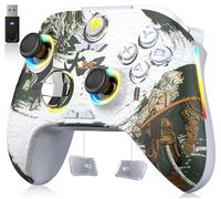 EasySMX PC Controller X15 Enhanced Wireless Bluetooth Controller with Hall Joysticks/Hall Triggers/RGB Lighting - No Stick Drift, No Dead Zone - Work for Windows PC, Android, Steam and Switch