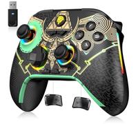 EasySMX PC Controller X15 Enhanced Wireless Bluetooth Controller with Hall Joysticks/Hall Triggers/RGB Lighting - No Stick Drift, No Dead Zone - Work for Windows PC, Android, Steam and Switch