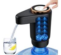 EASYSPEED Automatic Cold Water Dispenser, Portable Electrc Water Pump with USB Charging Function, 1200mAh Battery, Two Built-in Water Pumps, for Home, Kitchenand Camping, Black