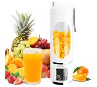 EasySpeed Portable Blender, 450ml Personal Mixer Juicer, USB Rechargeable 1300 mAh Battery Capacity, Mini Blender Fruit with 10 Stainless Steel Blades, For Watermelon, Strawberry, kiwi,White