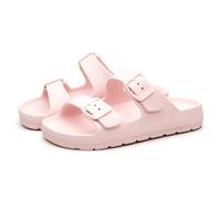 EasyStar Boys Girls Slippers Adjustable Strap EVA Slippers, Pink, 3 Little Kid