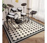 EasyStar Drum Mat, Drum Rug 160 x 140 cm, The Essential Anti-Slip Pad for Stable Drumming Performance Non-Slip Soundproof Carpet For Kids, Drum Carpet Gift for Mini Drum Kits, Bass Drum Snare