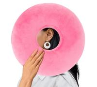 EasyStar Ear Piercing Pillow with Removable Pillowcase, Adjustable Padding Side Sleeper Pillow, Donut Shaped 29 by 29 cm, Protect Your Ears and Providing a Good Night's Sleep