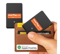 easyTag Wallet Tracker Card (Apple Only) - Slim Rechargeable Wallet Finder & Luggage Tracker Device, Smart Tag Tracking Card Compatible With Apple Find My App