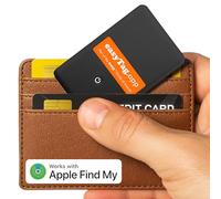 easyTag Wallet Tracker Card (iOS Only) - Slim Rechargeable Wallet Finder & Luggage Tracker Device, Smart Tag Tracking Card Compatible With Apple Find My App