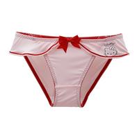 EasyTalk Japanese Sailor Style Panties - Navy Blue Kawaii Underwear with Cat Print&Big Bowknot Petite Size Cute Anime Harajuku Breathable Women's Underpants