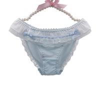 EasyTalk Japanese Sailor Style Panties - Navy Blue Kawaii Underwear with Cat Print&Big Bowknot Petite Size Cute Anime Harajuku Breathable Women's Underpants (UK, Alpha, XL, Regular, Regular, XL-06B)