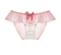 EasyTalk Japanese Sailor Style Panties - Navy Blue Kawaii Underwear with Cat Print&Big Bowknot Petite Size Cute Anime Harajuku Breathable Women's Underpants (UK, Alpha, XL, Regular, Regular, 8445S-P)