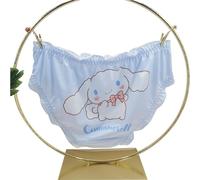 EasyTalk Kawaii Anime Character Women's Cute Panties, Lolita Pants, Bowknots Cartoon Print Underwear, Soft Rayon Fabric, fit for High School Students (UK, Alpha, L, Regular, Regular, Blue)