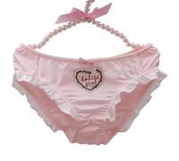 EasyTalk Kawaii Anime Character Women's Cute Panties, Lolita Pants, Bowknots Cartoon Print Underwear, Soft Rayon Fabric, fit for High School Students (UK, Alpha, XL, Regular, Regular, 71021CA-Pink)