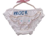 EasyTalk Kawaii Anime Character Women's Cute Panties, Lolita Pants, Bowknots Cartoon Print Underwear, Soft Rayon Fabric, fit for High School Students (UK, Alpha, XL, Regular, Regular, 20111N-Moon)