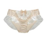 EasyTalk Lolita Style Princess Ruffle Panties, Sweet Bow Decor Low Rise Briefs, Soft Stretchy Casual Japanese Style Knickers, Cute Feminine Lingerie for Teens & Women in UK,4XL,211244S-Y