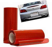 EASYTAR 12 by 40 inches Auto Car Sticker Smoke Fog Light HeadLight Taillight Tint Vinyl Film Sheet Car Decoration Decals(Red)