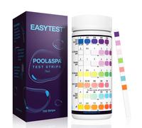 EASYTEST 7-Way Pool Test Strips, 150 Strips Water Chemical Testing for Hot tub and Spa, Accurate Test Bromine, Total Alkalinity, pH, Free Chlorine,