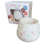 EasyTots DinkyCup 50ml | Open Re-Balancing Baby Cup | BPA Free Silicone | Use from 4 to 18 Months | Extra Small for Tiny Hands and Mouths | Perfect Weaning Sippy Cup (Sprinkles, 1 Pack)