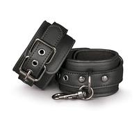 EasyToys Black Leather Handcuffs