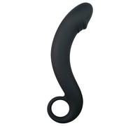 EasyToys Curved Black Silicone Anal Dildo