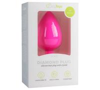 EasyToys Diamond - white-gem anal plug (large, pink)
