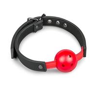 Easytoys Fetish Collection Domination Toys Red Ball Gag with PVC Ball, Mouth Ball Gags