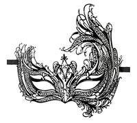 Easytoys Fetish Collection Easy Toys Slotted Venetian Mask, Black