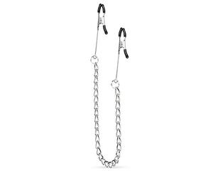 EasyToys Fetish Collection Long Nipple Clamps with Chain
