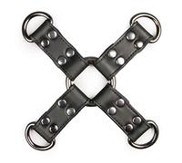Easytoys Fetish Collection Restraints Set for Couples Black Leather Hogtie Bdsms Toys
