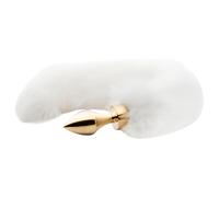 Easytoys Fox NO13 - Metal Anal Plug with Gold & White Fox Tail