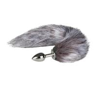 Easytoys Fox NO5 - Silver Anal Plug with Silver Fox Tail