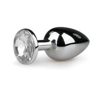 EasyToys - metal anal plug (silver-white)