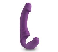 Easytoys - Rechargeable Strapless Strap-On Vibrator (Purple)