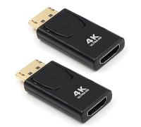 EasyULT 2 Packs DisplayPort to HDMI Adapter, 4K DP Male to HDMI Female Converter, Support 4K 1080P Audio, for HDTV, Monitors, Projectors, Laptops and Others