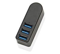 EasyULT 3-Port USB 3.0 Hub, USB Hub Ultra Data Slim Portable USB Splitter, for Macbook, Notebook PC, Laptop, USB Flash Drives, Mobile HDD, and More(Black)